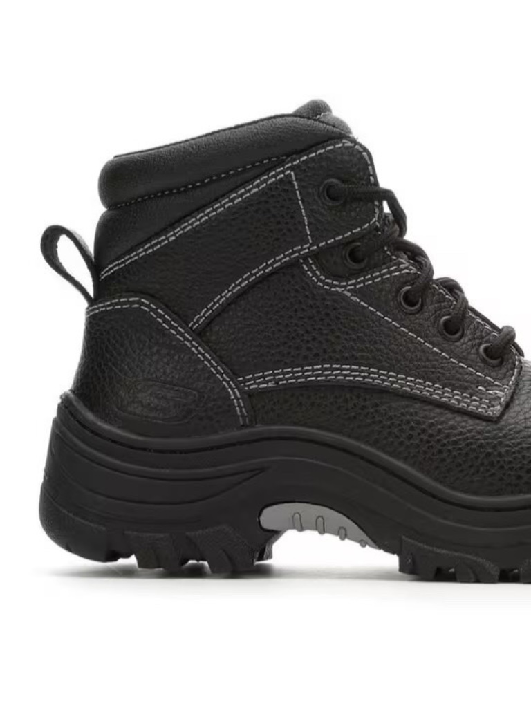 New Skechers Workshire Black Steel Toe Work Boots Men's 12 Safety W/ Box